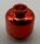 3626 | Chrome RED Minifig, - Head (Plain) - Hollow Stud | Custom Chromed by BUBUL