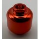 3626 | Chrome RED Minifig, - Head (Plain) - Hollow Stud | Custom Chromed by BUBUL