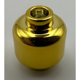   3626 | Chrome Gold Minifig, Head (Plain) - Stud Recessed | Custom Chromed by Bubul