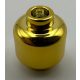 3626 | Chrome Gold Minifig, Head (Plain) - Stud Recessed | Custom Chromed by Bubul
