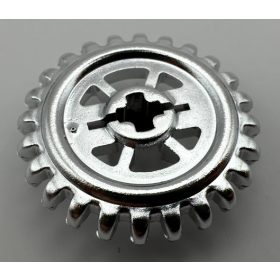   3650 Chrome Silver Technic, Gear 24 Tooth Crown - Reinforced 3650a 3650b   Custom chromed by Bubul
