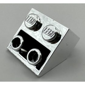   3660 Chrome Silver Slope, Inverted 45 2 x 2  3660 Custom Chromed by BUBUL