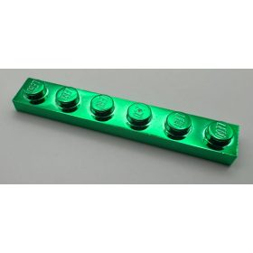 3666 | Chrome Green Plate 1 x 6  | Custom Chromed by Bubul