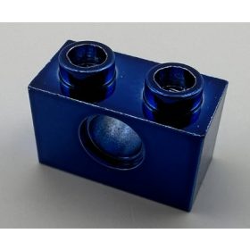   3700 | Chrome Blue Technic, Brick 1 x 2 with Hole | Custom Chromed by Bubul