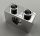 3700 | Chrome Silver Technic, Brick 1 x 2 with Hole | Custom Chromed by Bubul
