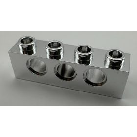   3701 | Chrome Silver Technic, Brick 1 x 4 with Holes | Custom Chromed by BUBUL