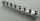 3702 | Chrome Silver Technic, Brick 1 x 8 with Holes | Custom Chromed by Bubul