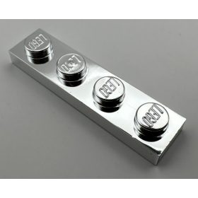 3710 | Chrome SILVER Plate 1 x 4 | Custom chromed by Bubul