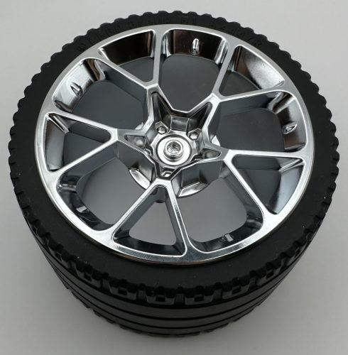 35187 Chrome Silver Wheel 62.3mm D. x 42mm Technic Racing Large 37383 or 35187 Custom Chromed by Bubul Bugatti rim