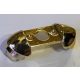 37614 | Chrome Gold Minifigure Armor Shoulder Pads Ridged | Custom Chromed by BUBUL