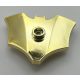 37720a Chrome Gold Minifigure, Weapon Batarang, Shield Size with Stud on Front Custom Chromed by BUBUL