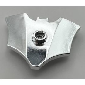   37720a Chrome Silver Minifigure, Weapon Batarang, Shield Size with Stud on Front Custom Chromed by BUBUL
