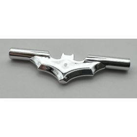   37720c Chrome Silver Minifigure, Weapon Batarang with Bar Ends Custom Chromed by BUBUL