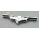 37720c Chrome Silver Minifigure, Weapon Batarang with Bar Ends Custom Chromed by BUBUL