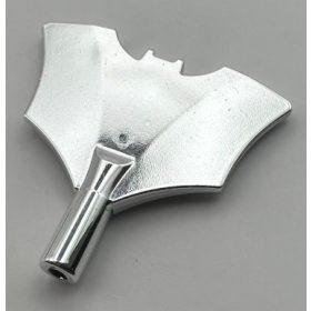   37720d Chrome Silver Minifigure, Weapon Batarang with Bar Handle on Bottom Custom Chromed by BUBUL