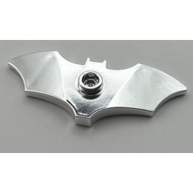   37720e Chrome Silver Minifigure, Weapon Batarang, Wide with Stud on Front Custom Chromed by BUBUL