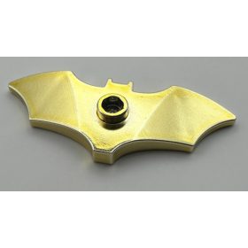   37720e Chrome Gold Minifigure, Weapon Batarang, Wide with Stud on Front Custom Chromed by BUBUL