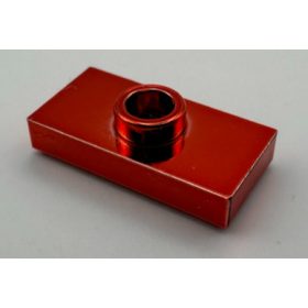   15573 Chrome RED Plate Modified 1 x 2 with 1 Stud (Jumper)  part 3794 similar mold type 15573 Custom chromed by Bubul
