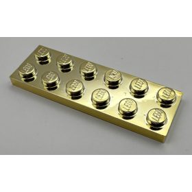 3795 | Chrome Gold Plate 2 x 6  | Custom Chromed by BUBUL