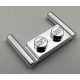 3839 Chrome Silver Plate, Modified 1 x 2 with Handles - Flat Ends, Low Attachment Part:3839b Custom chromed by Bubul