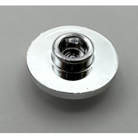   38799 | Chrome Silver Minifigure, Utensil Tea Saucer with Hollow Stud Alternate Item No: 3576 | Custom Chromed by BUBUL