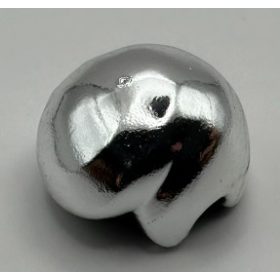   Chrome Silver Minifig, Headgear Hair Male Part:3901 chromed by Bubul
