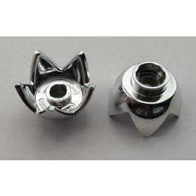   39262 Chrome Silver Minifigure, Headgear Crown Eggshell with 5 Points and Center Stud Custom chromed by Bubul