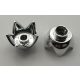 39262 Chrome Silver Minifigure, Headgear Crown Eggshell with 5 Points and Center Stud Custom chromed by Bubul