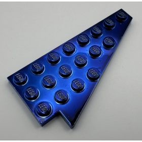   3934 Chrome BLUE Wedge, Plate 8 x 4 Wing Right Custom chromed by Bubul