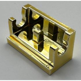   3937 | Chrome Gold Hinge Brick 1 x 2 Base | Custom Chromed by BUBUL