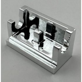   3937 | Chrome Silver Hinge Brick 1 x 2 Base | Custom Chromed by BUBUL