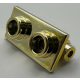 3938 | Chrome Gold Hinge Brick 1 x 2 Top Plate Thin | Custom Chromed by BUBUL