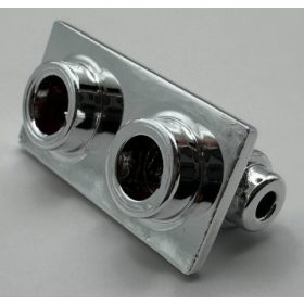   3938 | Chrome Silver Hinge Brick 1 x 2 Top Plate Thin | Custom Chromed by BUBUL