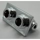 3938 | Chrome Silver Hinge Brick 1 x 2 Top Plate Thin | Custom Chromed by BUBUL