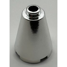   3942 | Chrome Silver Cone 2 x 2 x 2 - Completely Open Stud | Custom Chromed by Bubul