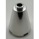 3942 | Chrome Silver Cone 2 x 2 x 2 - Completely Open Stud | Custom Chromed by Bubul