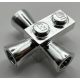 3963 | Chrome Silver Brick, Modified 1 x 1 with 3 Loudspeakers / Space Positioning Rockets | Custom Chromed by Bubul