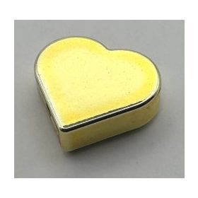   39739 Chrome Gold Tile, Round 1 x 1 Heart Custom Chromed by BUBUL