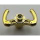 40001 Chrome Gold Technic, Steering Wheel Pilot's Yoke  Custom Chromed by BUBUL