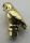 40232 | Chrome Gold Chrome-Gold Owl Large, Rounded Features | Custom Chromed by Bubul