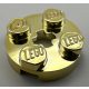 4032 Chrome Gold Plate, Round 2 x 2 with Axle Hole Custom Chromed by BUBUL
