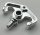 40598b Chrome Silver Minifigure, Weapon Grappling Hook Tip Custom Chromed by BUBUL