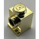4070 | Chrome Gold Brick, Modified 1 x 1 with Headlight | Custom Chromed by BUBUL