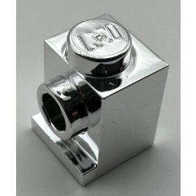   4070 | Chrome Silver Brick, Modified 1 x 1 with Headlight | Custom Chromed by BUBUL