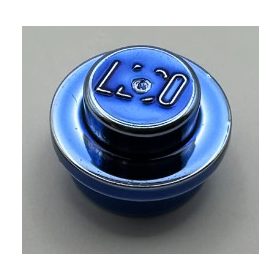   4073, 6141 | Chrome Blue Plate, Round 1 x 1 Straight Side | Custom Chromed by Bubul