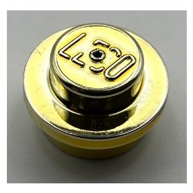   4073, 6141 | Chrome Gold Plate, Round 1 x 1 Straight Side | Custom Chromed by Bubul