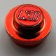 4073, 6141 | Chrome Red Plate, Round 1 x 1 Straight Side | Custom Chromed by Bubul