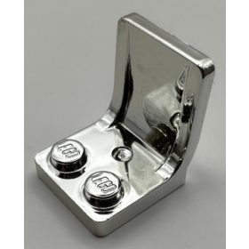  4079 Chrome Silver Minifig, Utensil Seat 2 x 2   4079b  Custom chromed by Bubul