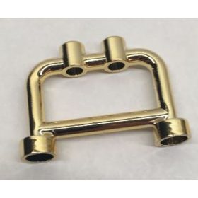   4083 | Chrome Gold Bar 1 x 4 x 2 with Studs | Custom Chromed by BUBUL