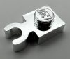 4085, 44860, 60897, 93793 | Chrome Silver Plate, Modified 1 x 1 with Clip Vertical - Type 4 (thick open O clip) | Custom Chromed by Bubul